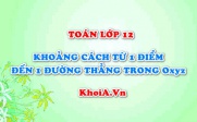 Khoảng cách từ 1 điểm đến 1 đường thẳng trong không gian Oxyz...